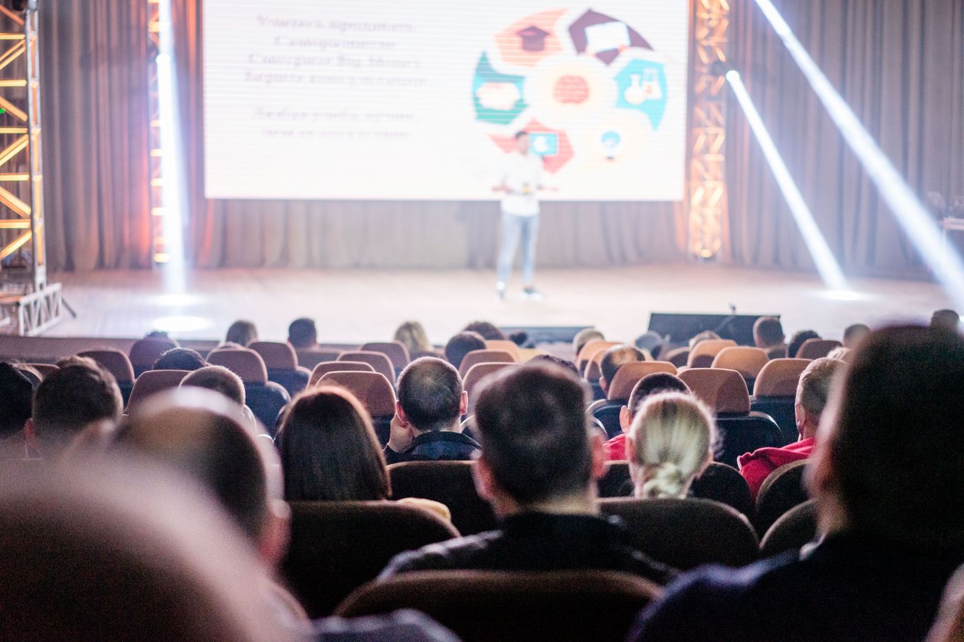 Business owners and teams at a Winning With AI seminar near Boston, Massachusetts
